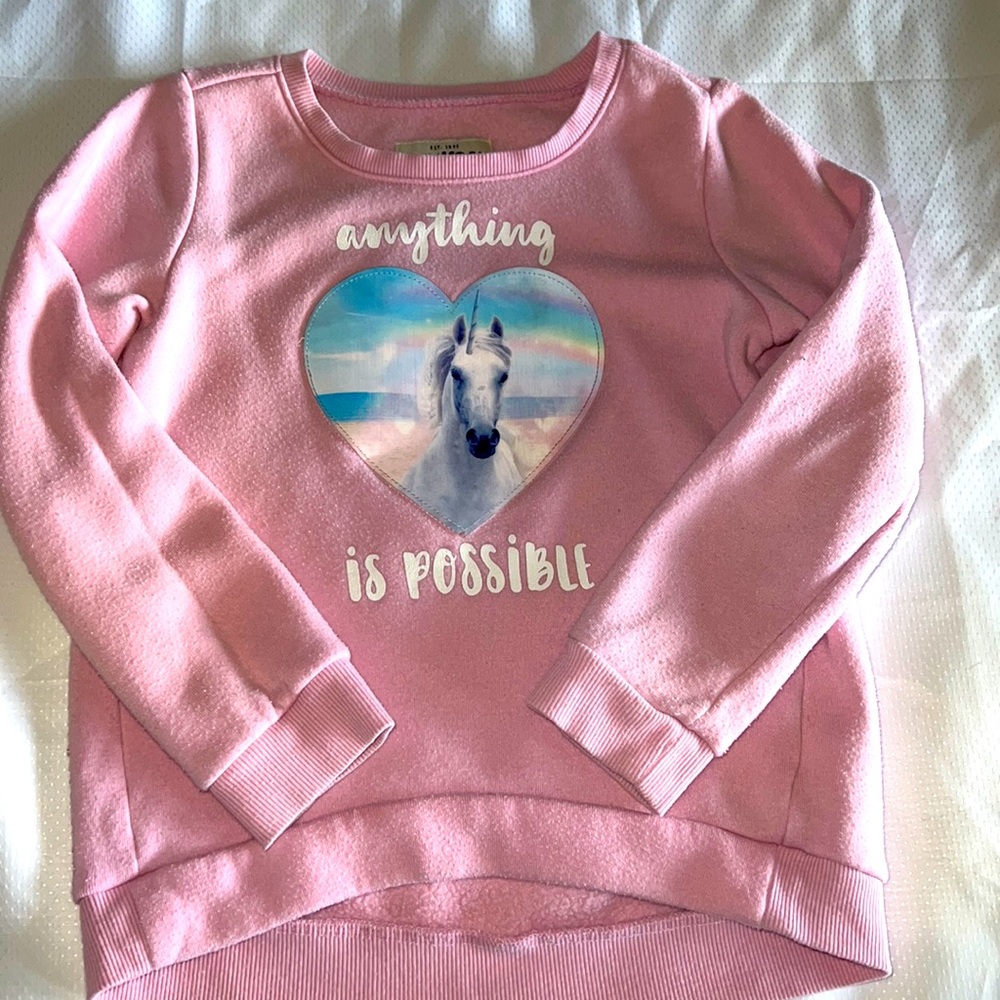 Printed girls sweatshirt Pink